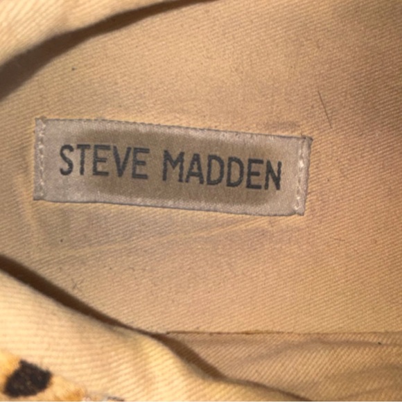 Steve Madden Leopard Haircalf Cow Hair Slip-On Sneakers Size 8 Elastic Gore Band - Picture 10 of 10